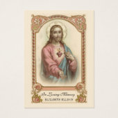 Religieus heilig hart van Jezus Funeral Prayer Visitekaartje (Voorkant)