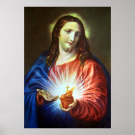 Religieus heilig hart van Jezus katholiek Poster