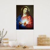 Religieus heilig hart van Jezus katholiek Poster (Keuken)