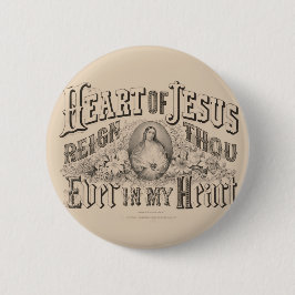 Religieus heilig hart van Jezus katholieke gebeden Ronde Button 5,7 Cm