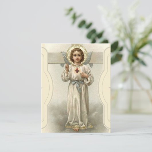 Religieus heilig hart van Jezus Scripture Prayer (Staand voorkant)