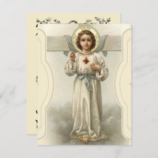 Religieus heilig hart van Jezus Scripture Prayer (Voorkant / Achterkant)