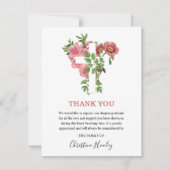 Religieus Heilig Kruis Roze Bloemen Draag Bedankkaart (Voorkant)