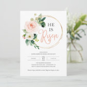 Religieus Hij is Verrezen Pasen Brunch Egg Hunt Kaart (Staand voorkant)