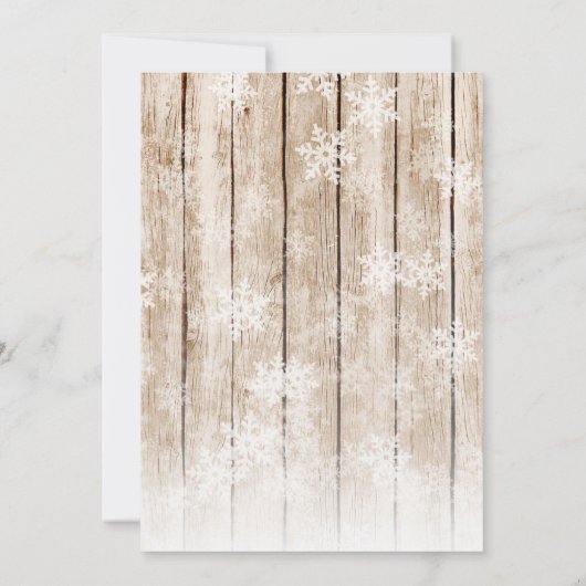 Religieus hout 3-fotokerstkaart (Achterkant)