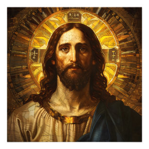 Religieus icoon Jezus Christus Foto Afdruk