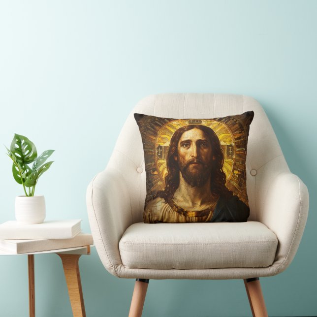 Religieus icoon Jezus Christus Kussen (Stoel)