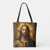 Religieus icoon Jezus Christus Tote Bag (Achterkant)