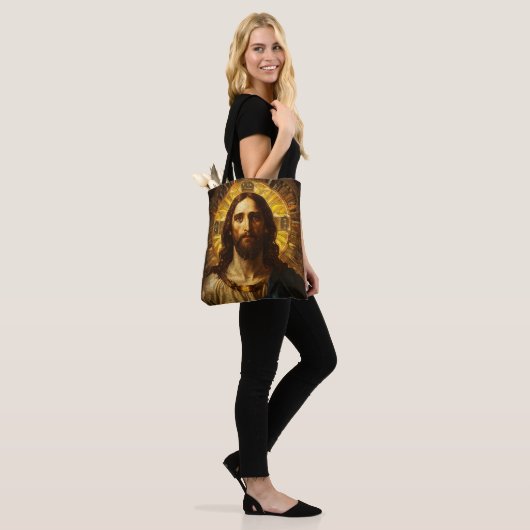 Religieus icoon Jezus Christus Tote Bag (Op model)