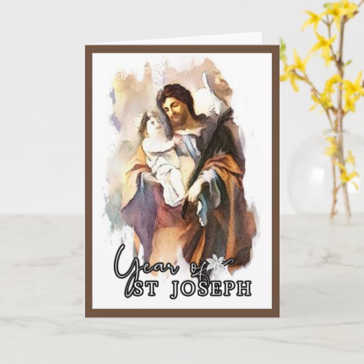 Religieus Jaar van het St. Joseph Kind Jezus Katho Kaart (Gele Bloem)