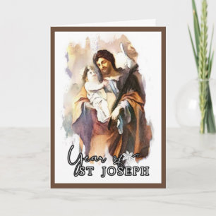 Religieus Jaar van St. Joseph Child Jesus Katholie Kaart