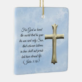 Religieus John 3:16 Bijbelvers Ornament (Rechts)