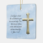 Religieus John 3:16 Bijbelvers Ornament (Links)
