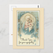 Religieus Katholiek Begrafenis Hartelijk dank Briefkaart (Voorkant / Achterkant)