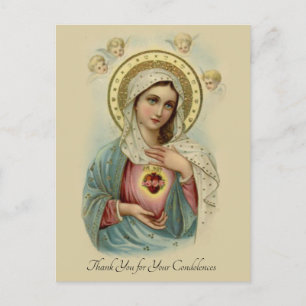 Religieus Katholiek Begrafenis Hartelijk dank Briefkaart