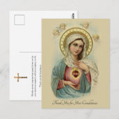 Religieus Katholiek Begrafenis Hartelijk dank Briefkaart (Voorkant / Achterkant)