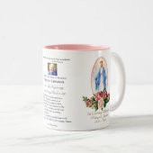 Religieus katholiek begrafenismonument tweekleurige koffiemok (Voorkant rechts)