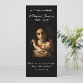 Religieus katholiek begrafenissympathie Hartelijk  Kaart (Staand voorkant)