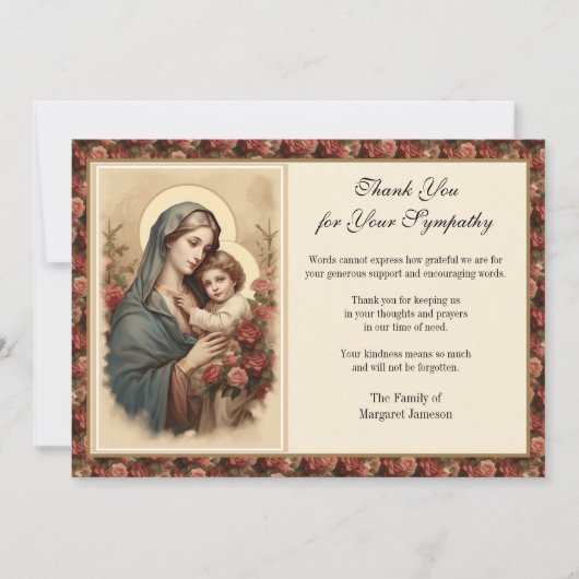 Religieus katholiek condoleances Jezus begrafenis  Bedankkaart (Voorkant)