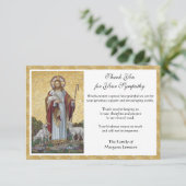 Religieus katholiek condoleances Jezus begrafenis  Bedankkaart (Staand voorkant)