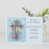 Religieus katholiek condoleances Jezus Funeral Bedankkaart (Staand voorkant)