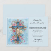 Religieus katholiek condoleances Jezus Funeral Bedankkaart (Voorkant / Achterkant)