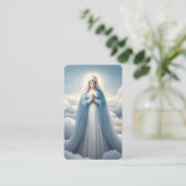 Religieus Katholiek Gebed Maagd Maria Visitekaartje (Staand voorkant)