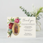 Religieus katholiek Guadalupe condoleances Dank u Bedankkaart (Staand voorkant)