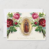 Religieus katholiek Guadalupe condoleances Dank u Bedankkaart (Achterkant)
