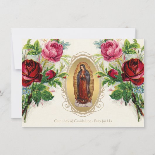 Religieus katholiek Guadalupe condoleances Dank u Bedankkaart (Achterkant)