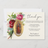 Religieus katholiek Guadalupe condoleances Dank u Bedankkaart (Voorkant)