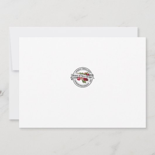 Religieus katholiek heilig hart Jezus condoleances Bedankkaart (Achterkant)