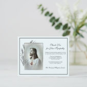 Religieus katholiek heilig hart Jezus condoleances Bedankkaart (Staand voorkant)