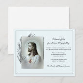 Religieus katholiek heilig hart Jezus condoleances Bedankkaart (Voorkant / Achterkant)