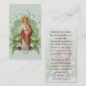 Religieus katholiek heilig hart van Jezus gebed Plaatskaartje (Voorkant / Achterkant)