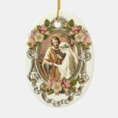 Religieus Katholiek Huwelijk Schrift Floral Keramisch Ornament (Voorkant)