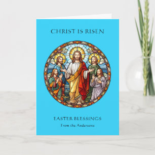 Religieus Katholiek Jezus Opstanding Pasen Feestdagen Kaart