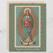 Religieus katholiek Mary Gepesterde echtgenoot & v (Voorkant / Achterkant)