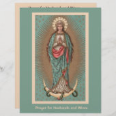 Religieus katholiek Mary Gepesterde echtgenoot & v (Voorkant / Achterkant)