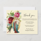 Religieus katholiek Mary Jezus condoleances Dankuw Bedankkaart (Voorkant)