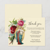 Religieus katholiek Mary Jezus condoleances Dankuw Bedankkaart (Voorkant / Achterkant)