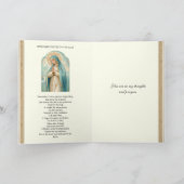 Religieus Katholiek Moeder Maria Memorare Gebed Kaart (Binnen)