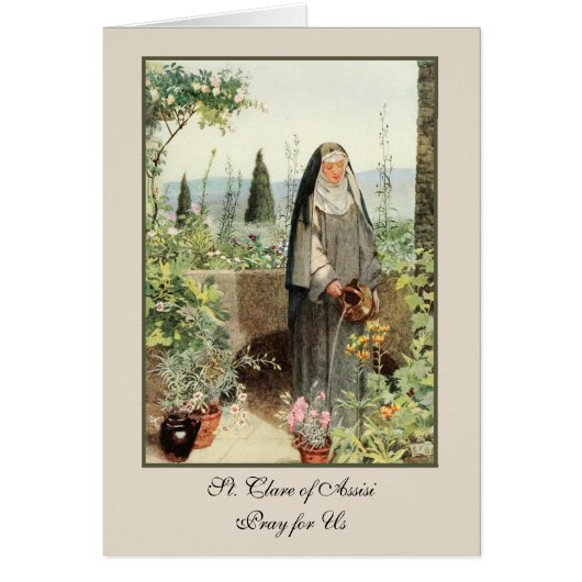 Religieus katholiek Nun St. Clare of Assisi (Voorkant)