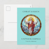 Religieus Katholiek Pasen Jezus Verrijzenis Feestdagenkaart (Voorkant / Achterkant)