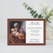 Religieus katholiek Sint-Jozef Jezus condoleances Bedankkaart (Staand voorkant)