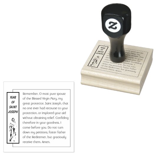 Religieus Katholiek Sint Jozef Kind Jezus Gebed Rubberstempel (Gestempeld)