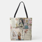 Religieus katholiek St Joseph Therese Collage Tote Bag (Voorkant)