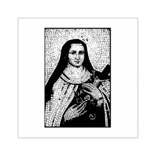 Religieus katholiek St. Therese Carmelite Nun Roze Rubberstempel