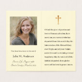 Religieus katholieke begrafenis Memorial Heilige K Visitekaartje (Binnenkant ongevouwen)