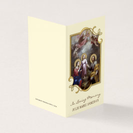 Religieus katholieke begrafenis Memorial Heilige K Visitekaartje